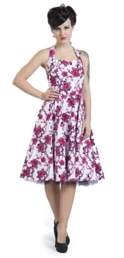 "Pink Floral Dress" Mittellanges Kleid Weiß/pink Von H&R London -Forbunrs Geschaft 232338wa emp