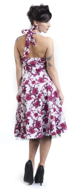 "Pink Floral Dress" Mittellanges Kleid Weiß/pink Von H&R London -Forbunrs Geschaft 232338wb emp