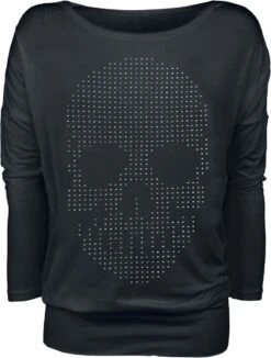 "Skull" Langarmshirt Schwarz Von Full Volume By EMP