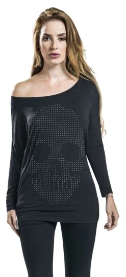 "Skull" Langarmshirt Schwarz Von Full Volume By EMP -Forbunrs Geschaft 280169wa