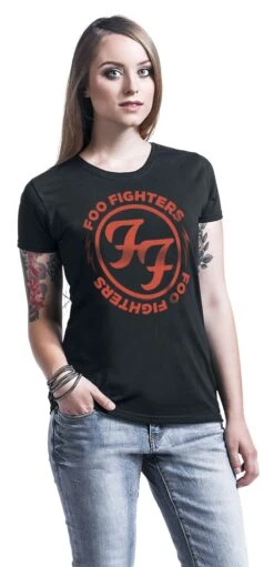 "Logo Red Circle" T-Shirt Schwarz Von Foo Fighters -Forbunrs Geschaft 293238wa