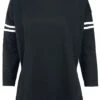 "Ladies Sleeve Striped L/S Tee" Langarmshirt Schwarz/weiß Von Urban Classics -Forbunrs Geschaft 293517a emp