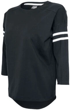 "Ladies Sleeve Striped L/S Tee" Langarmshirt Schwarz/weiß Von Urban Classics -Forbunrs Geschaft 293517c emp
