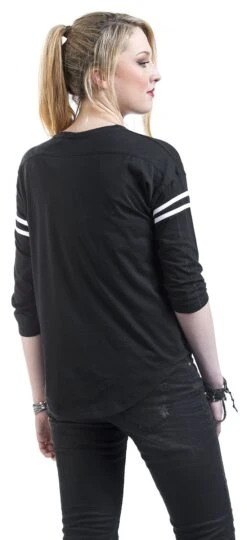 "Ladies Sleeve Striped L/S Tee" Langarmshirt Schwarz/weiß Von Urban Classics -Forbunrs Geschaft 293517wb emp