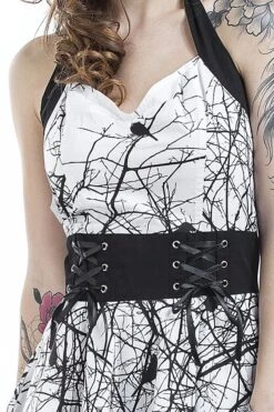 "Dark Crow" Mittellanges Kleid Weiß Von Vixxsin -Forbunrs Geschaft 298185d emp