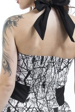 "Dark Crow" Mittellanges Kleid Weiß Von Vixxsin -Forbunrs Geschaft 298185d2 emp