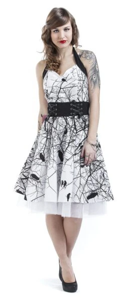 "Dark Crow" Mittellanges Kleid Weiß Von Vixxsin -Forbunrs Geschaft 298185wa emp