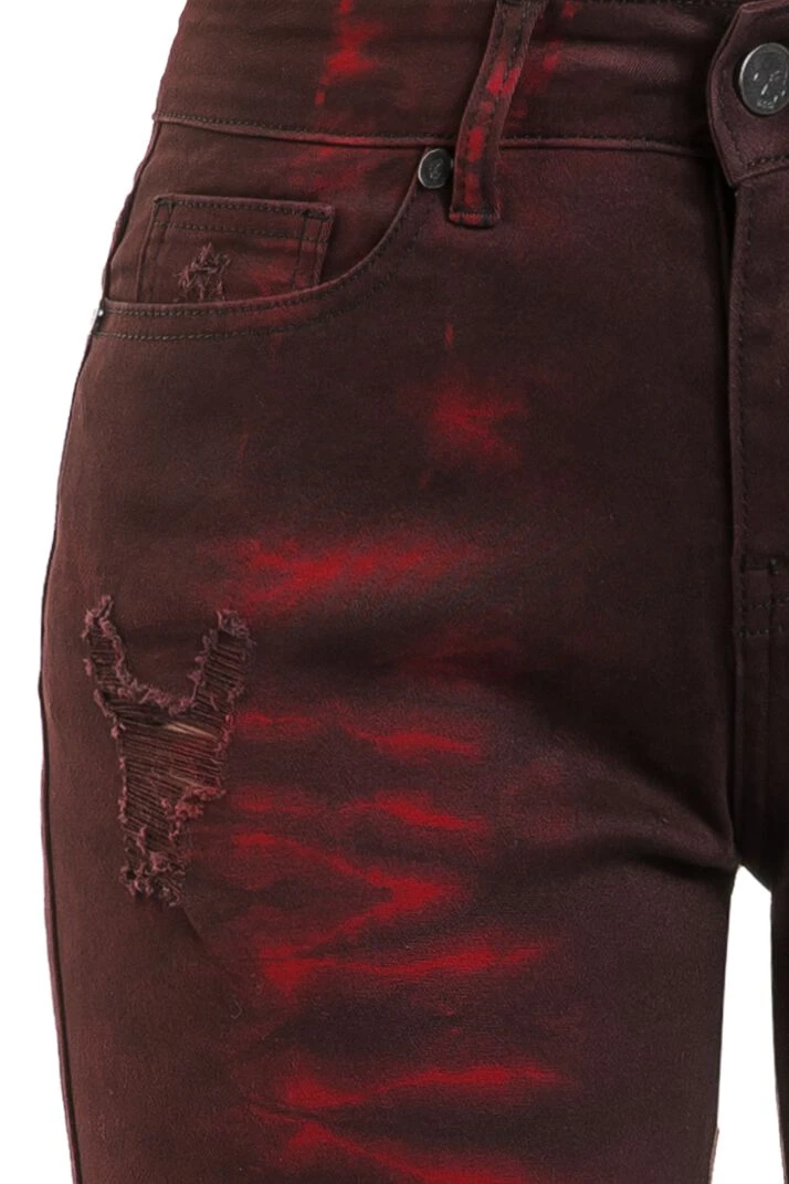 "Megan" Jeans Schwarz/rot Von Rock Rebel By EMP 5 "Megan" Jeans Schwarz/rot Von Rock Rebel By EMP – Bild 3