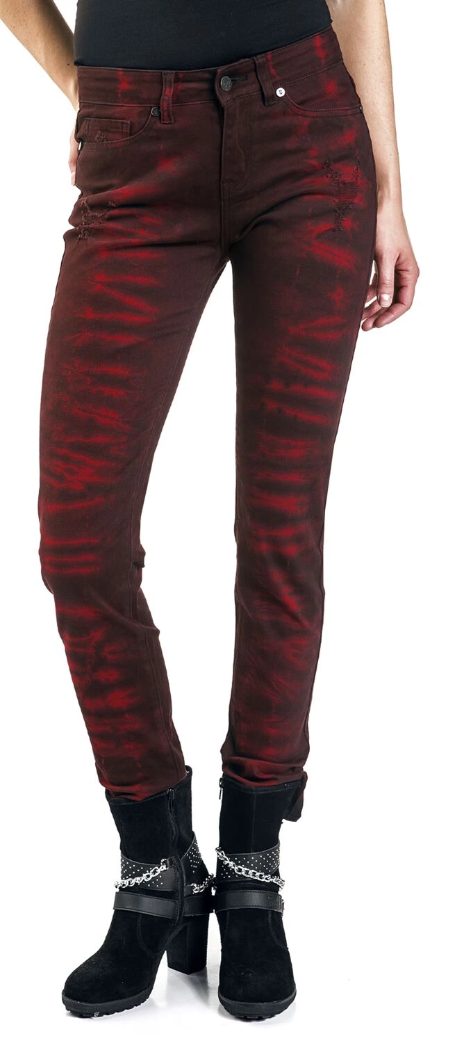 "Megan" Jeans Schwarz/rot Von Rock Rebel By EMP 8 "Megan" Jeans Schwarz/rot Von Rock Rebel By EMP – Bild 6