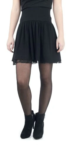 "Floral Lace Skirt" Kurzer Rock Schwarz Von Rotterdamned -Forbunrs Geschaft 322190wa