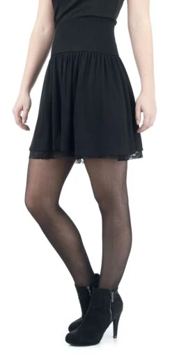 "Floral Lace Skirt" Kurzer Rock Schwarz Von Rotterdamned -Forbunrs Geschaft 322190wa2