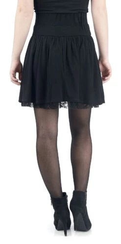 "Floral Lace Skirt" Kurzer Rock Schwarz Von Rotterdamned -Forbunrs Geschaft 322190wb