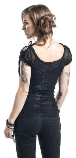 "Spider" T-Shirt Schwarz Von Banned Alternative -Forbunrs Geschaft 322297wb emp