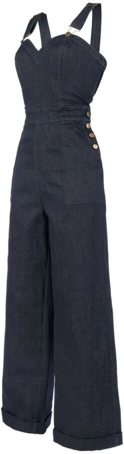 "Marlene Latzhose" Latzhose Blau Von Voodoo Vixen -Forbunrs Geschaft 330205c emp