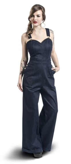 "Marlene Latzhose" Latzhose Blau Von Voodoo Vixen -Forbunrs Geschaft 330205wa emp