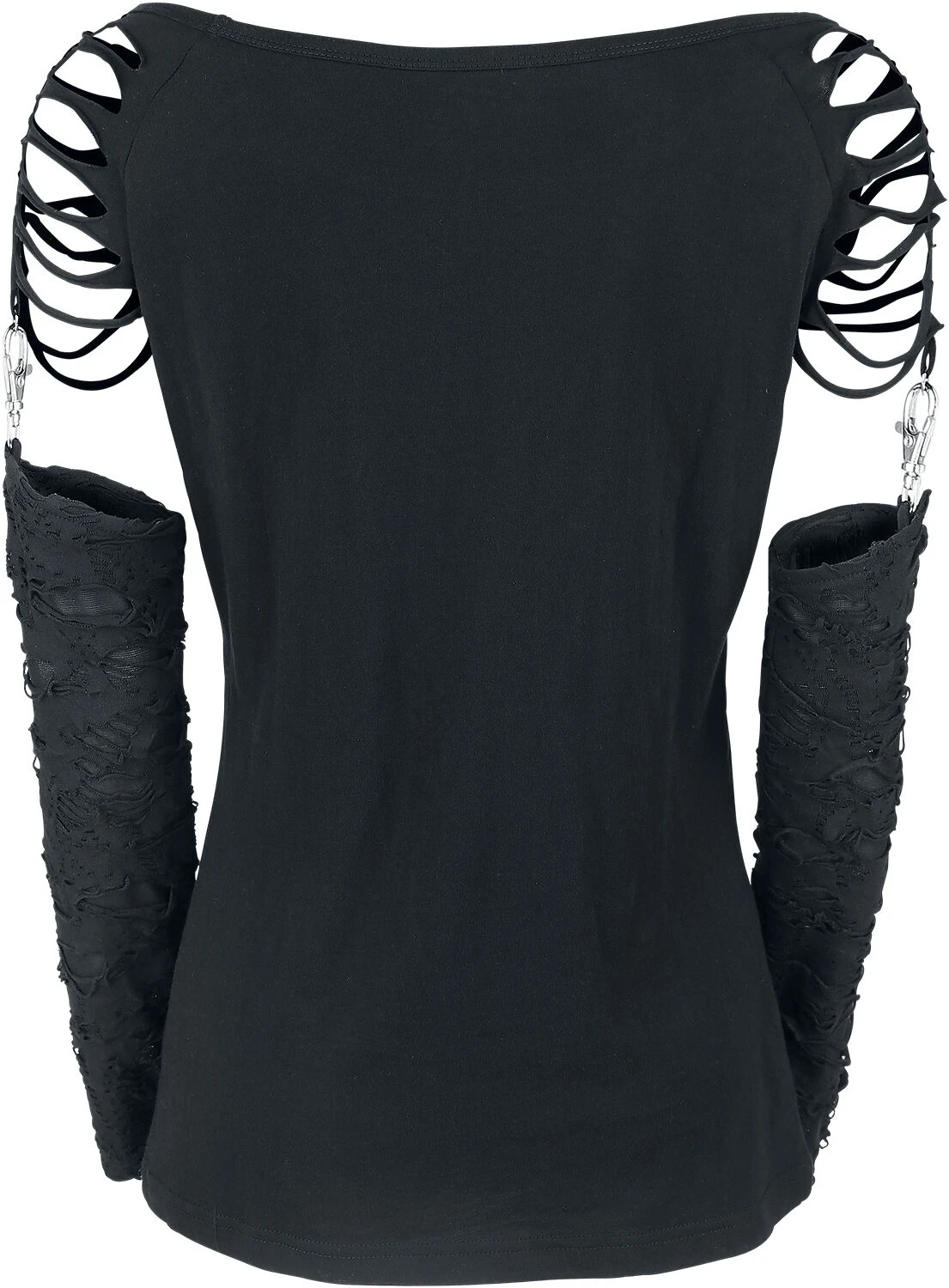 "Days Without" Langarmshirt Schwarz Von Gothicana By EMP 4 "Days Without" Langarmshirt Schwarz Von Gothicana By EMP – Bild 2