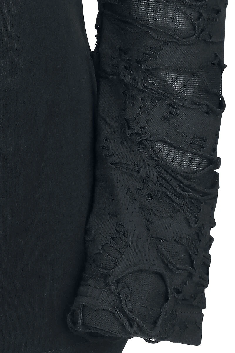 "Days Without" Langarmshirt Schwarz Von Gothicana By EMP 6 "Days Without" Langarmshirt Schwarz Von Gothicana By EMP – Bild 4