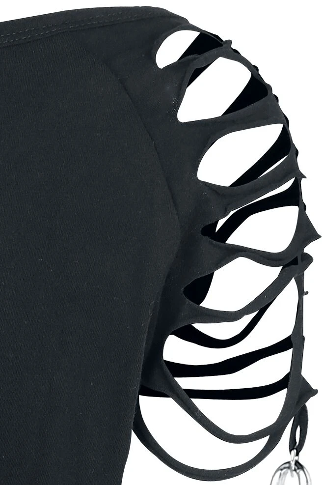 "Days Without" Langarmshirt Schwarz Von Gothicana By EMP 9 "Days Without" Langarmshirt Schwarz Von Gothicana By EMP – Bild 7