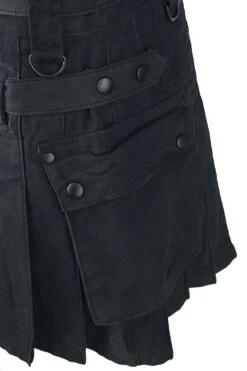 "Kilt" Kurzer Rock Schwarz Von Black Premium By EMP -Forbunrs Geschaft 340593d