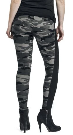"Ladies Camo Stripe Leggings" Leggings Darkcamo/schwarz Von Urban Classics -Forbunrs Geschaft 344077wb
