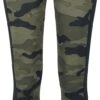 "Ladies Camo Stripe Leggings" Leggings Woodland/schwarz Von Urban Classics