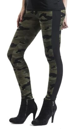 "Ladies Camo Stripe Leggings" Leggings Woodland/schwarz Von Urban Classics -Forbunrs Geschaft 344078wa2 emp