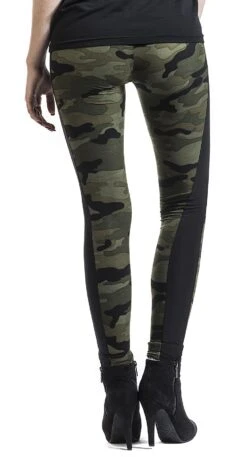 "Ladies Camo Stripe Leggings" Leggings Woodland/schwarz Von Urban Classics -Forbunrs Geschaft 344078wb emp