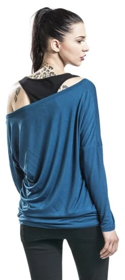 "Busting Loose" Langarmshirt Schwarz/blau Von Black Premium By EMP -Forbunrs Geschaft 349346wb emp