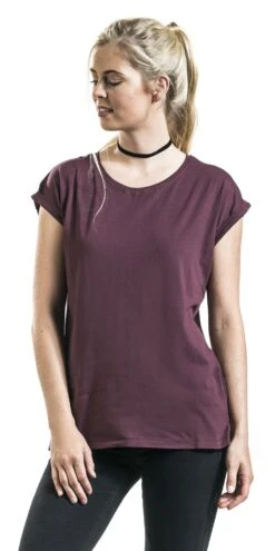 "Ladies Extended Shoulder Tee" T-Shirt Plum Von Urban Classics -Forbunrs Geschaft 355976wa