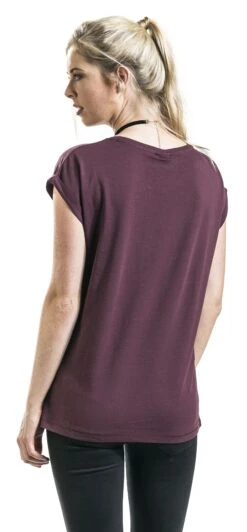 "Ladies Extended Shoulder Tee" T-Shirt Plum Von Urban Classics -Forbunrs Geschaft 355976wb