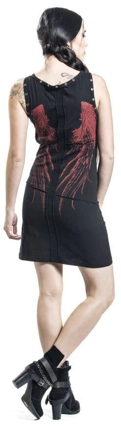 "Stay A Little Longer" Kurzes Kleid Schwarz Von Rock Rebel By EMP -Forbunrs Geschaft 370489wb