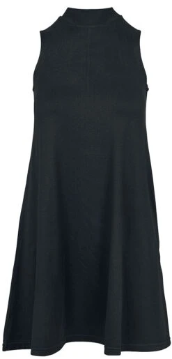 "Ladies A-Line Turtleneck Dress" Kurzes Kleid Schwarz Von Urban Classics