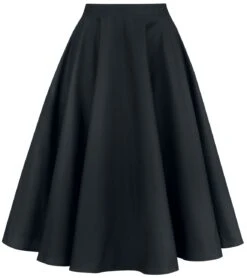 "Paula Skirt" Mittellanger Rock Schwarz Von Hell Bunny