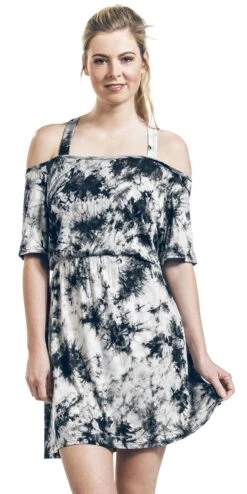 "Saga Tie Dye" Kurzes Kleid Grau Von Innocent