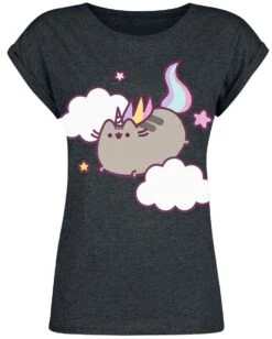 "Pusheenicorn Clouds" T-Shirt Charcoal Meliert Von Pusheen