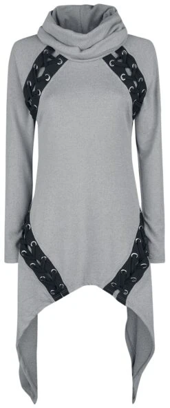 "Hazard Dress" Kurzes Kleid Grau Von Poizen Industries