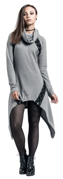 "Hazard Dress" Kurzes Kleid Grau Von Poizen Industries -Forbunrs Geschaft 383955wa