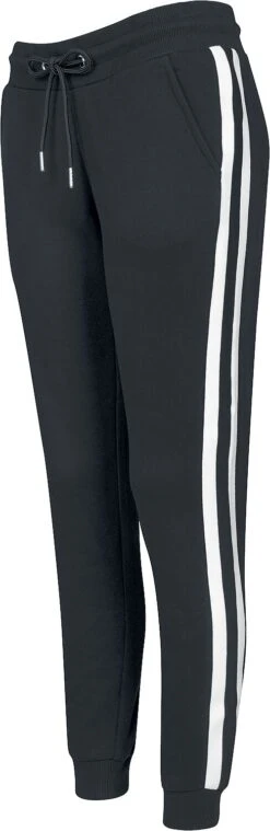 "Ladies College Contrast Sweatpants" Trainingshose Schwarz/weiß Von Urban Classics