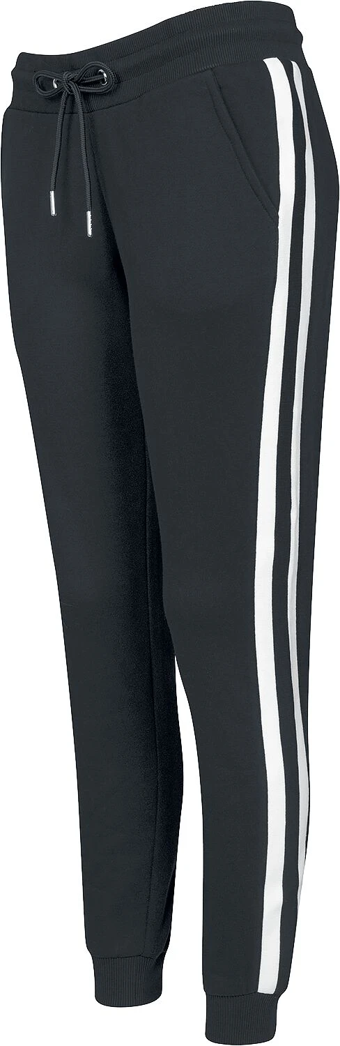 "Ladies College Contrast Sweatpants" Trainingshose Schwarz/weiß Von Urban Classics 3 "Ladies College Contrast Sweatpants" Trainingshose Schwarz/weiß Von Urban Classics