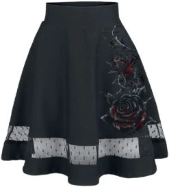"Bleeding Roses" Kurzer Rock Schwarz Von Alchemy England
