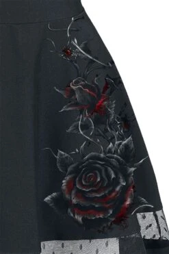 "Bleeding Roses" Kurzer Rock Schwarz Von Alchemy England -Forbunrs Geschaft 384706d