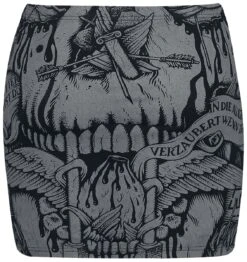 "Logo" Kurzer Rock Schwarz/grau Von Rammstein -Forbunrs Geschaft 387018b