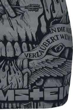 "Logo" Kurzer Rock Schwarz/grau Von Rammstein -Forbunrs Geschaft 387018d