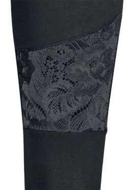 "Ladies Lace Inset Leggings" Leggings Schwarz Von Urban Classics -Forbunrs Geschaft 390354d