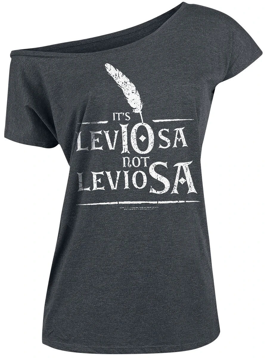 "Leviosa" T-Shirt Dunkelgrau Meliert Von Harry Potter 3 "Leviosa" T-Shirt Dunkelgrau Meliert Von Harry Potter