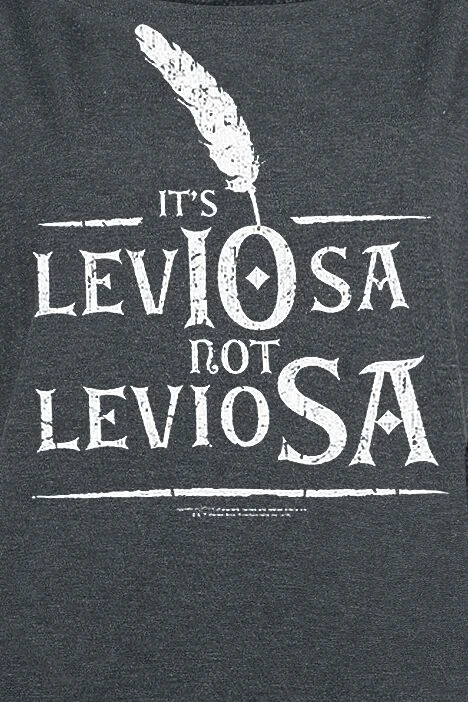 "Leviosa" T-Shirt Dunkelgrau Meliert Von Harry Potter 5 "Leviosa" T-Shirt Dunkelgrau Meliert Von Harry Potter – Bild 3