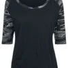 "Ladies 3/4 Contrast Raglan Tee" Langarmshirt Schwarz/darkcamo Von RED By EMP 2 "Ladies 3/4 Contrast Raglan Tee" Langarmshirt Schwarz/darkcamo Von RED By EMP -Forbunrs Geschaft 392339a