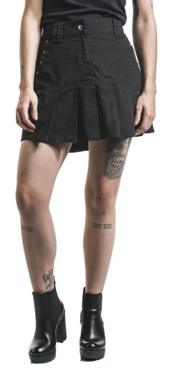 "Dale Skirt" Mittellanger Rock Schwarz Von Brandit -Forbunrs Geschaft 392703wa