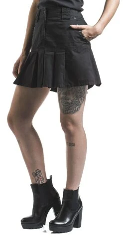 "Dale Skirt" Mittellanger Rock Schwarz Von Brandit -Forbunrs Geschaft 392703wa2