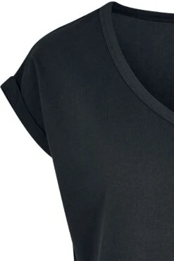 "Ladies Round V-Neck Extended Shoulder Tee" T-Shirt Schwarz Von Urban Classics 9 "Ladies Round V-Neck Extended Shoulder Tee" T-Shirt Schwarz Von Urban Classics -Forbunrs Geschaft 393940d